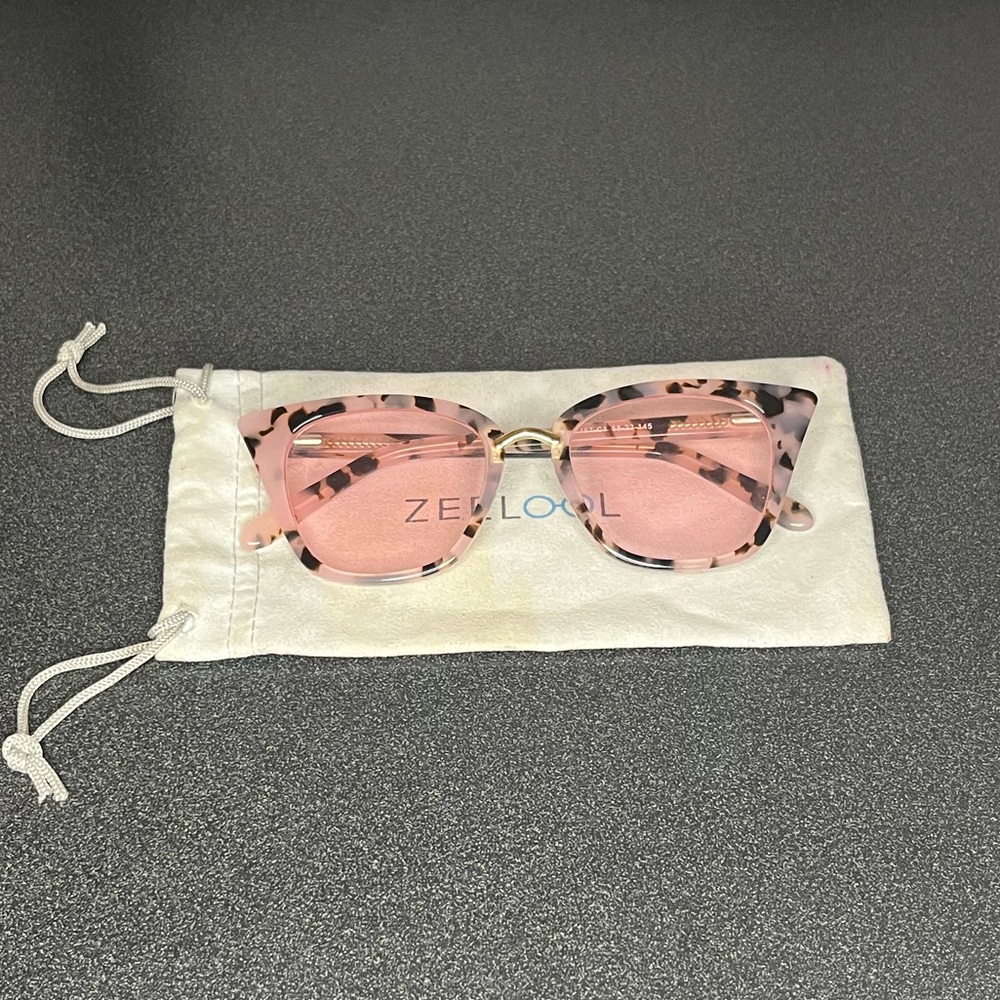 Zeelool Pink Tortoise Cat-Eye Sunglasses